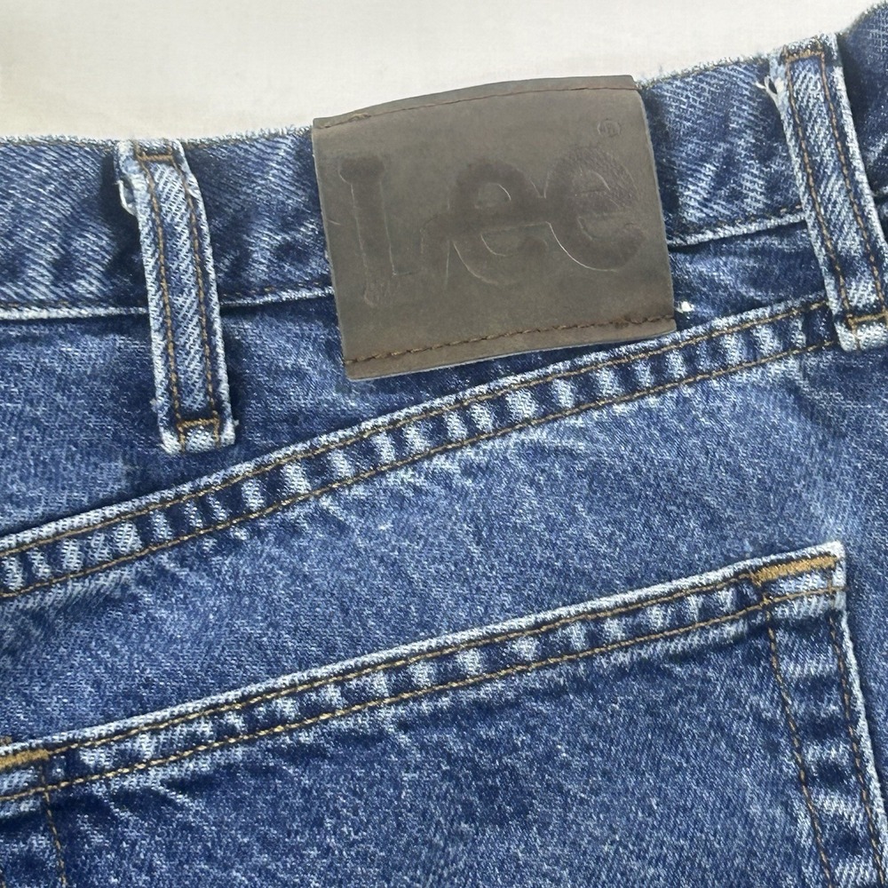 Lee Regular Fit Jeans Mens 40x30 Blue Denim Straight Leg Blue Jeans - Picture 4 of 8